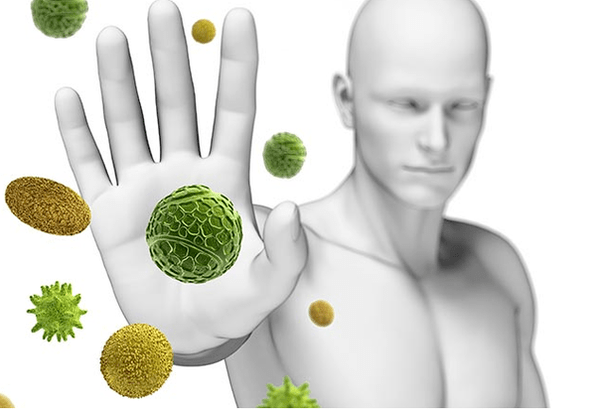 Reduced immunity due to parasites