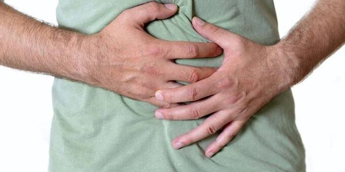 Abdominal pain may be a symptom of helminthiasis