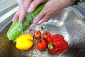 Wash vegetables to prevent parasitic infections